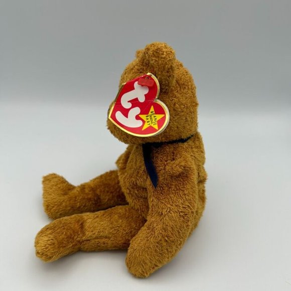 Ty Beanie Babies Collection "Fuzz" Brown Bear 1999 Stuffed Animal Plush - Picture 2 of 7